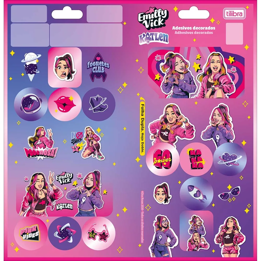 Adesivo Decorado Duplo Emilly Vick | Katlen