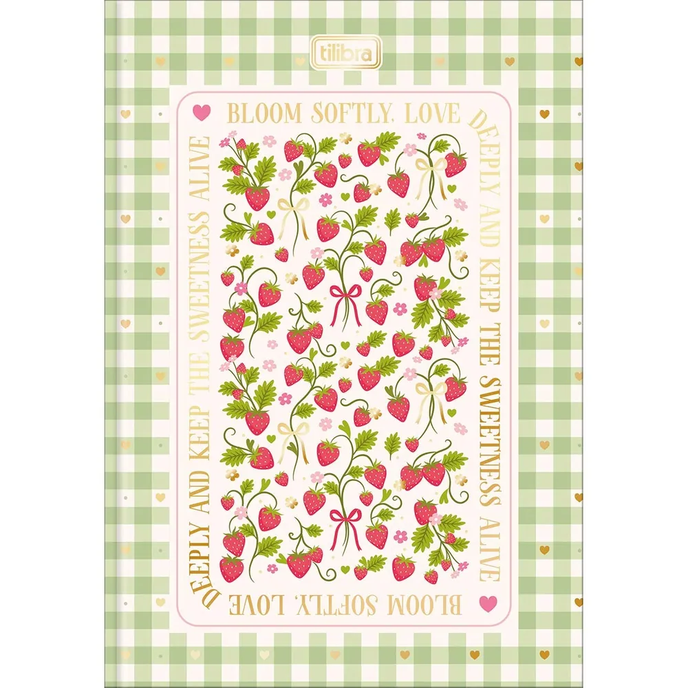 Caderno Brochura Capa Dura 1/4 Superdecorado Be Berry! 80 fls