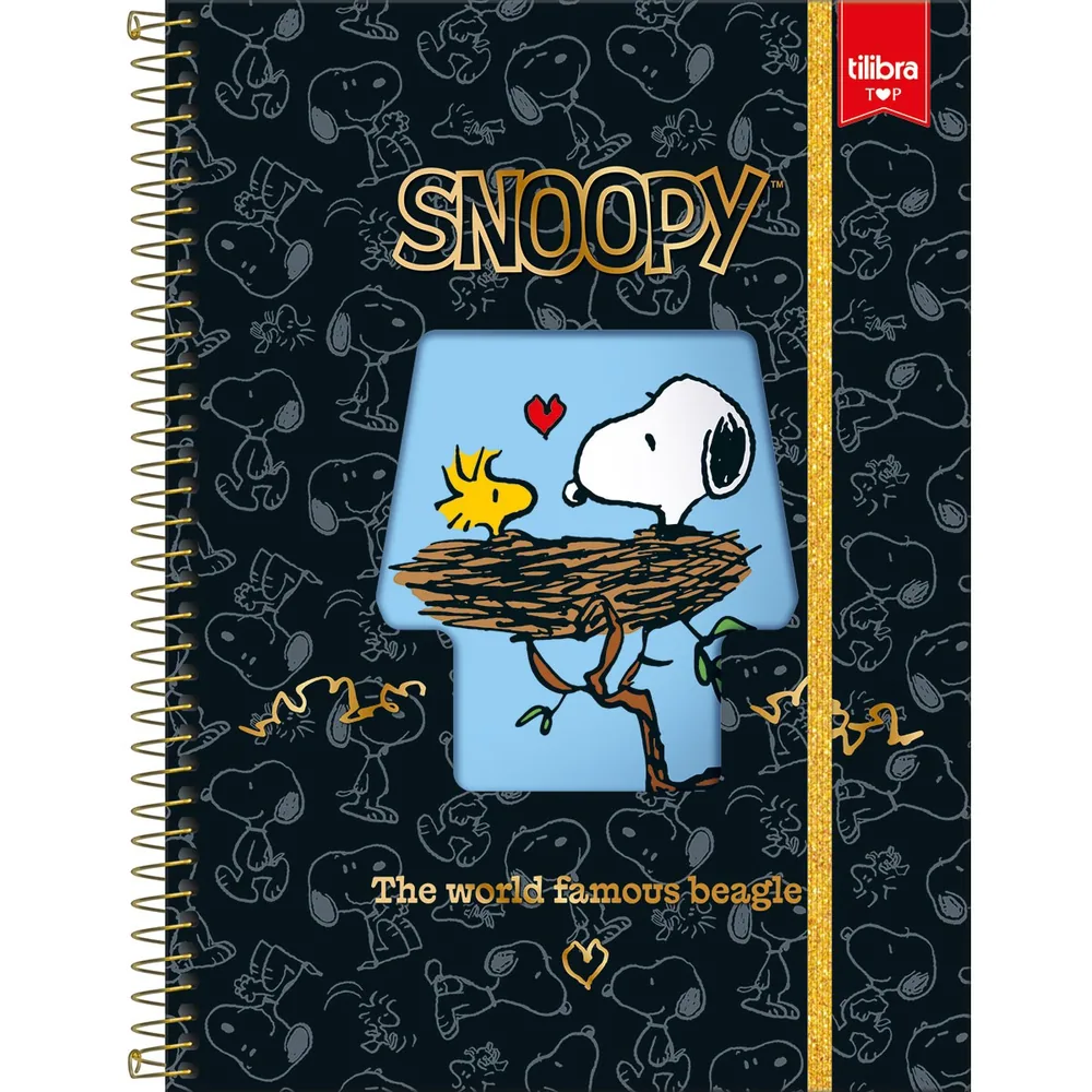 Caderno Universitário Capa Dura TOP 1 Matéria Snoopy 60 fls