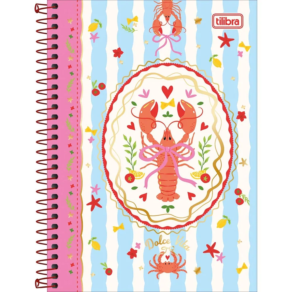 Caderno 1/4 Capa Dura Seamalfi 80 fls