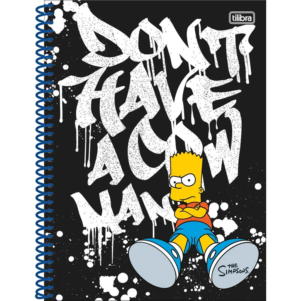 Caderno Universitário Capa Dura 2 em 1 Simpsons 80 fls