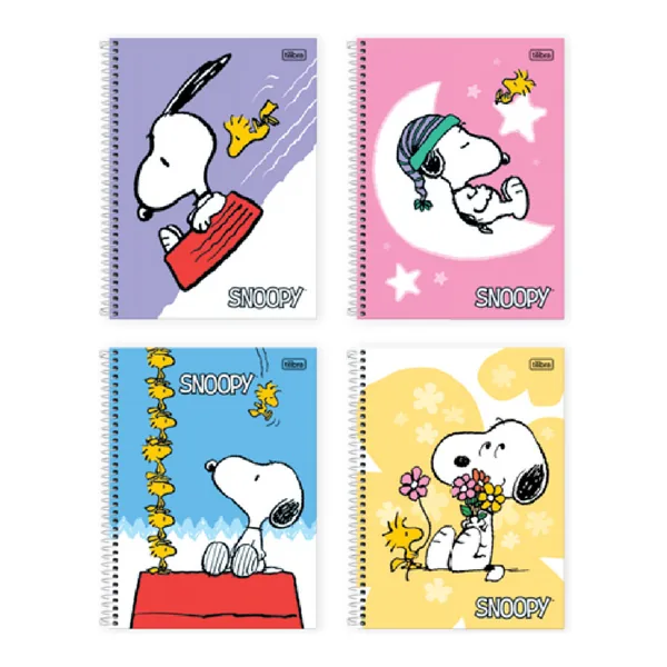 Caderno Universitário Capa Dura Fit 1 Matéria Snoopy 80 fls