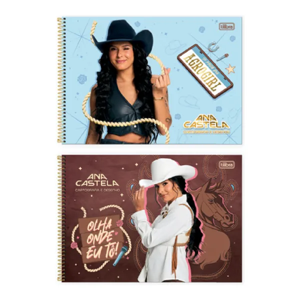 Caderno Cartografia e Desenho Capa Dura Ana Castela 80 fls