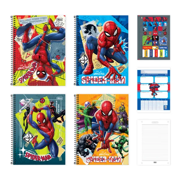 Caderno Brochura Capa Dura 1/4 Spider-Man 48 fls
