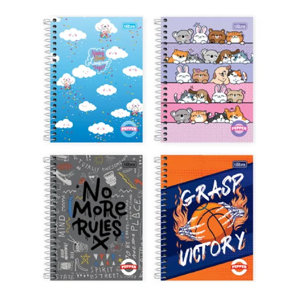 Caderno Brochura Capa Dura 1/4 Pepper 40 fls