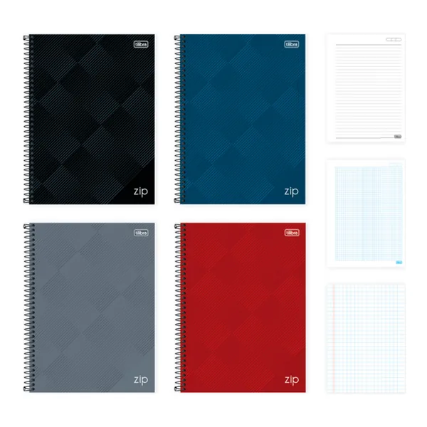 Caderno Universitário Capa Dura 1 Matéria Zip Básico 96 fls