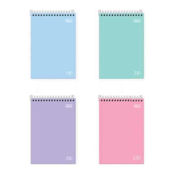Caderno 1/4 Capa Dura AA Colors Zip Colors 80 fls
